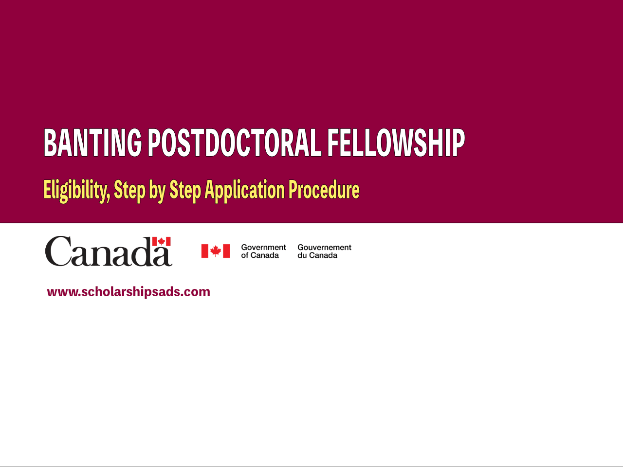 Banting Postdoctoral Fellowships