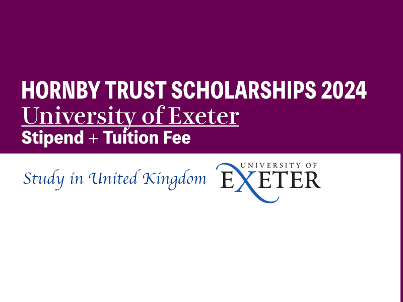  Hornby Trust Scholarships. 