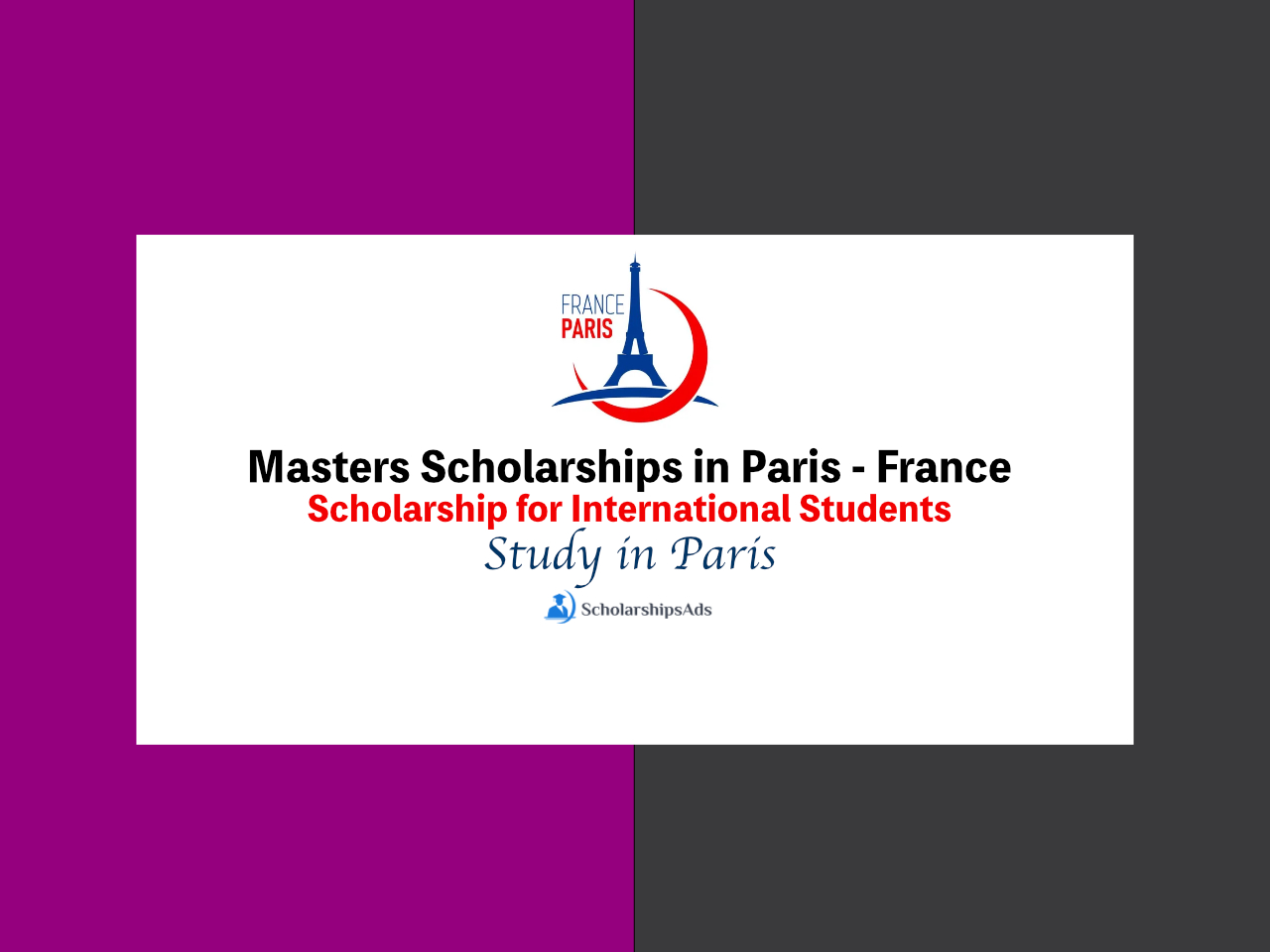  Paris - France Top 10 masters Scholarships. 