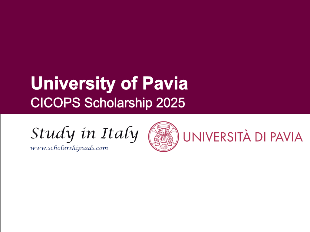 University of Pavia CICOPS Scholarships.
