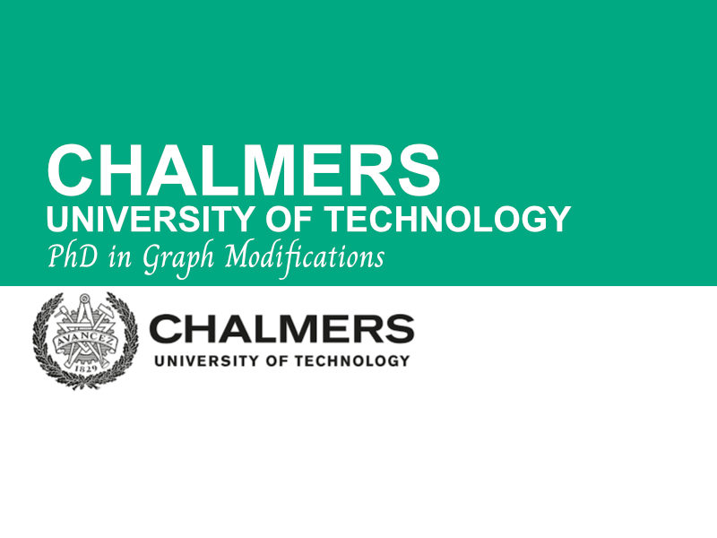 Chalmers University of Technology Announces PhD Student Position in Graph Modification
