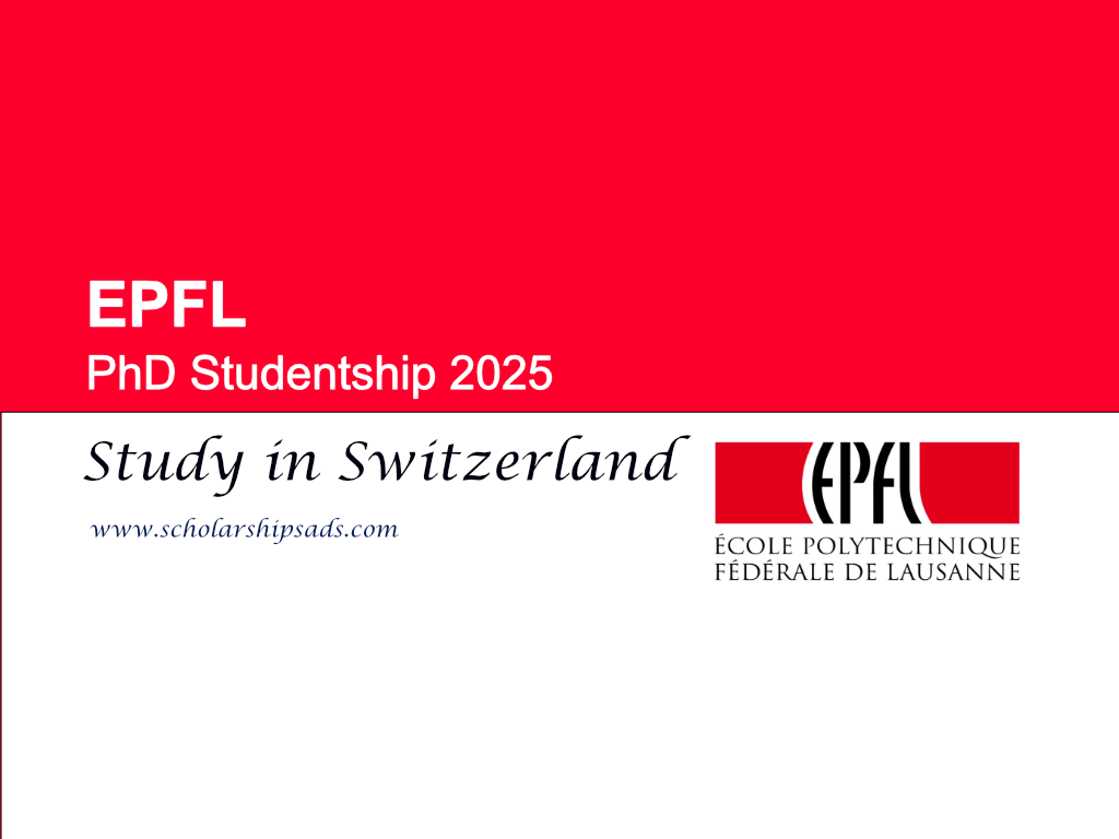 EPFL Switzerland PhD Studentship 2025