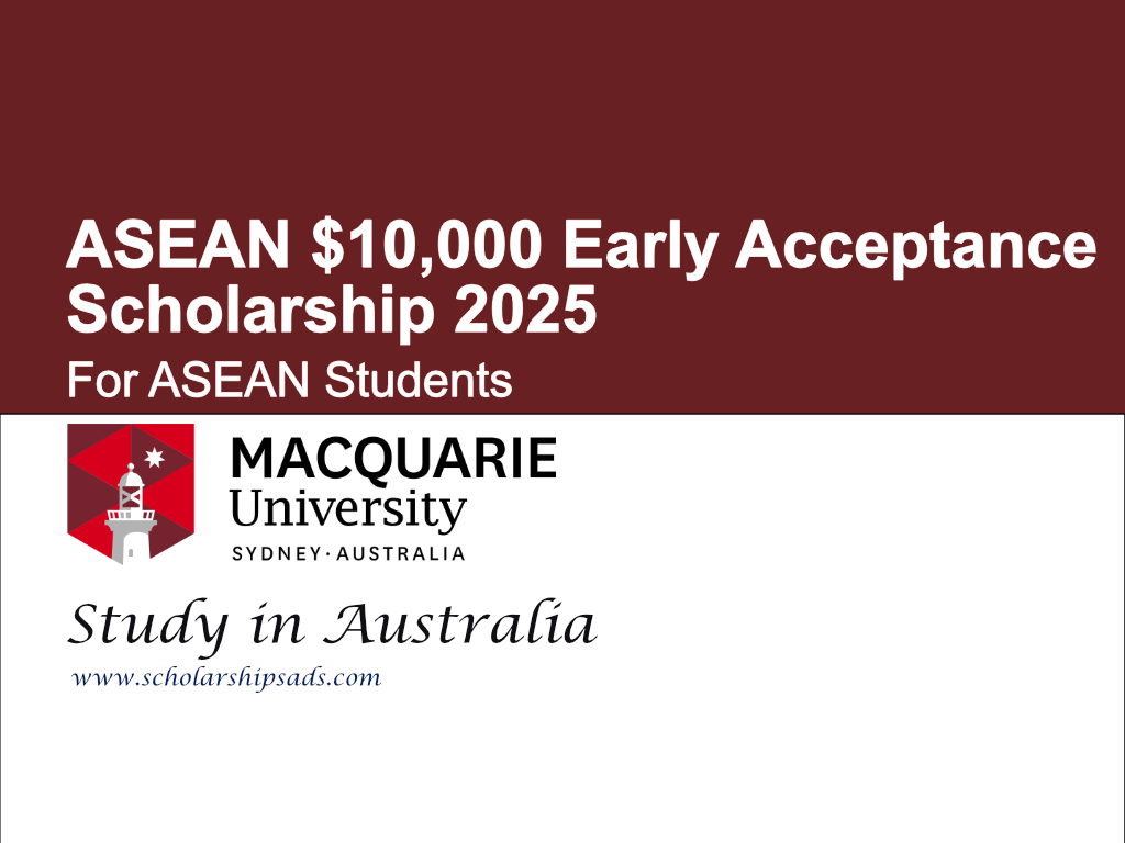 Macquarie University - ASEAN $10,000 Early Acceptance Scholarship 2025, Australia