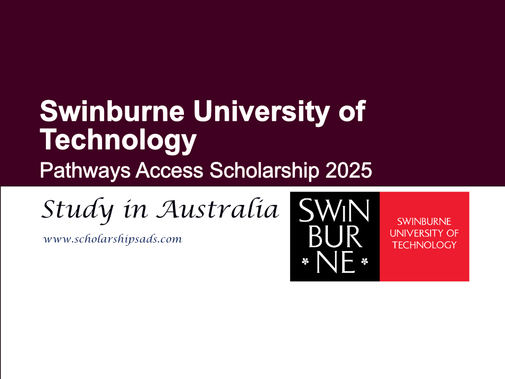 Swinburne University of Technology Australia Pathways Access Scholarships.