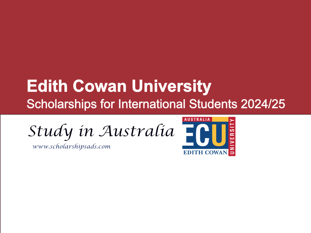 Edith Cowan University Scholarships for International Students 2024/25, Australia.