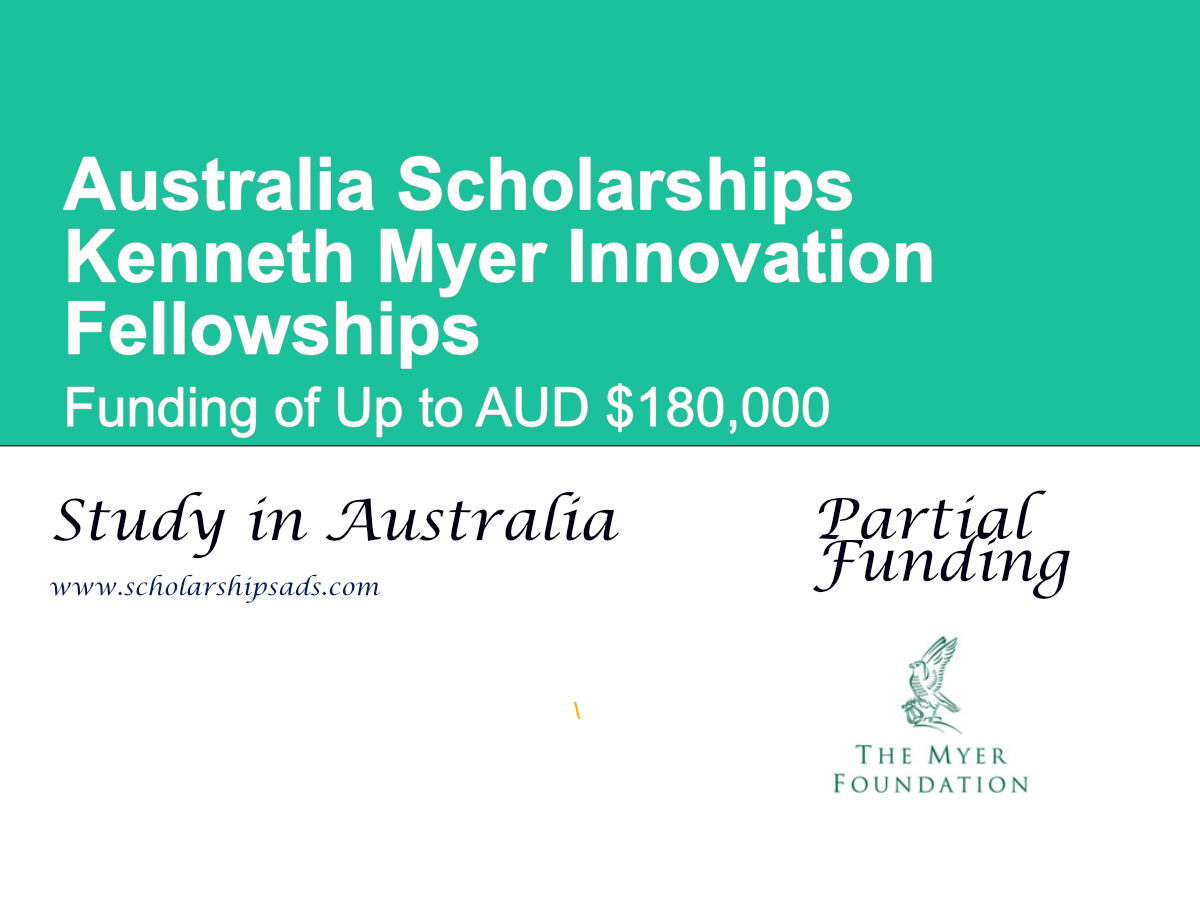 Kenneth Myer Innovation Fellowships 2027 in Australia | Funding of Up to AUD $180,000