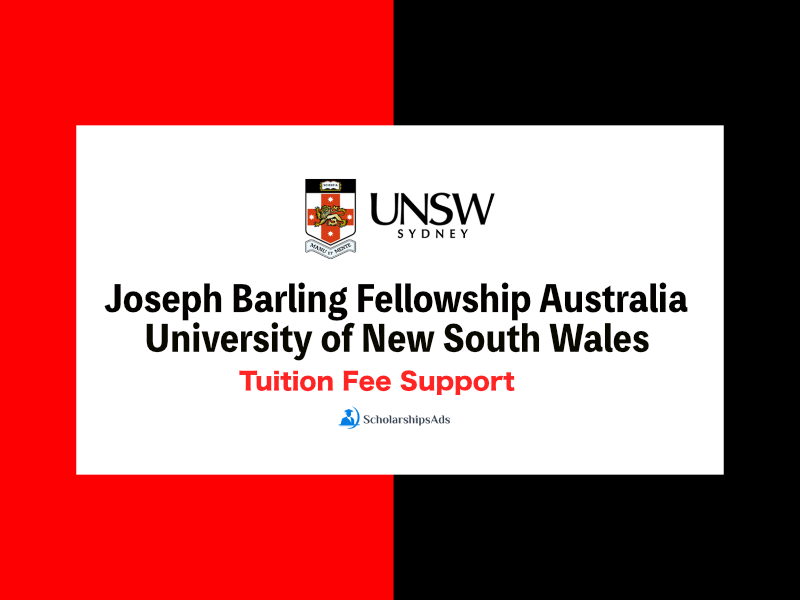  Joseph Barling Fellowship Australia at UNSW 2024 