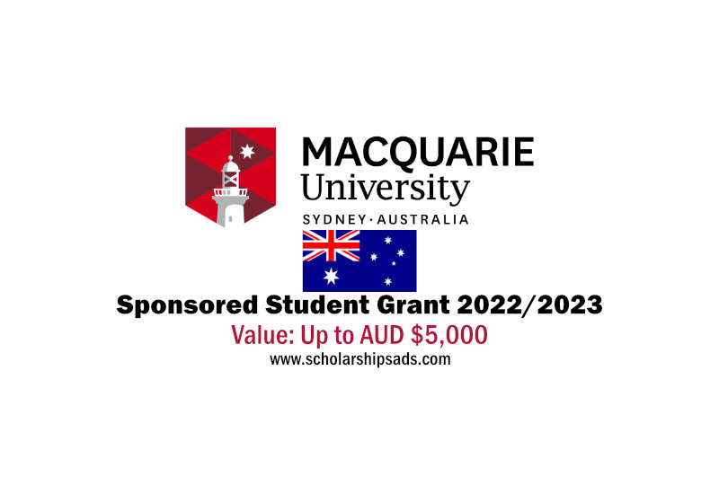 Macquarie University Sydney Australia Sponsored Student Grant 2023