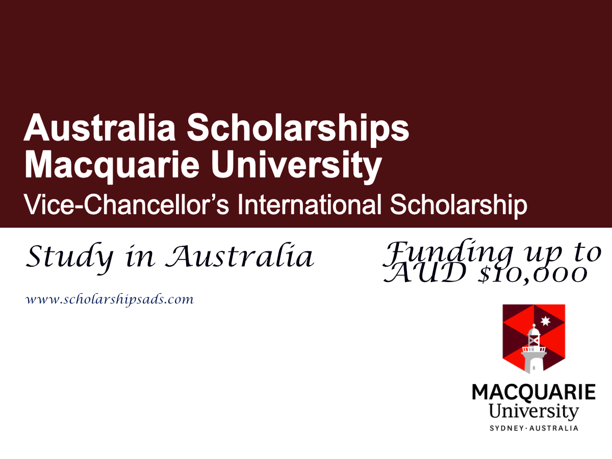 Australia Macquarie University Vice-Chancellor’s International Scholarships 2026