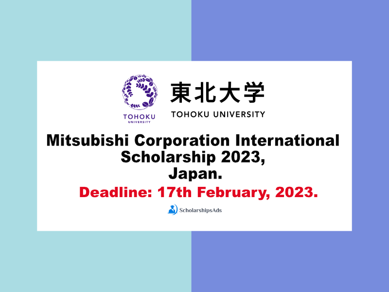  Mitsubishi Corporation International Scholarships. 