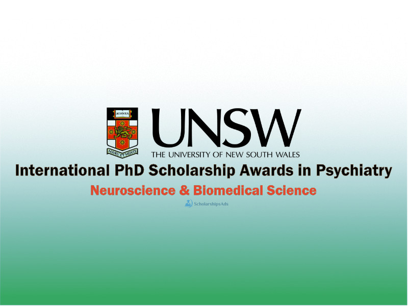  UNSW International PhD Scholarships. 