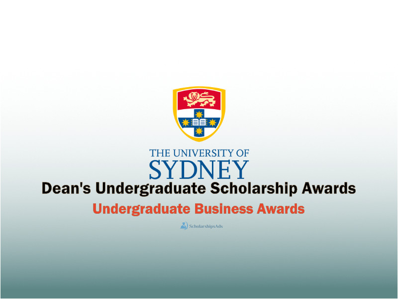 Dean's Undergraduate International Scholarship Awards at University of Sydney, Australia