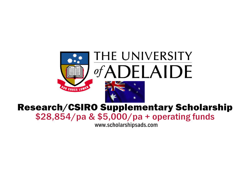 University of Adelaide Research Scholarships.