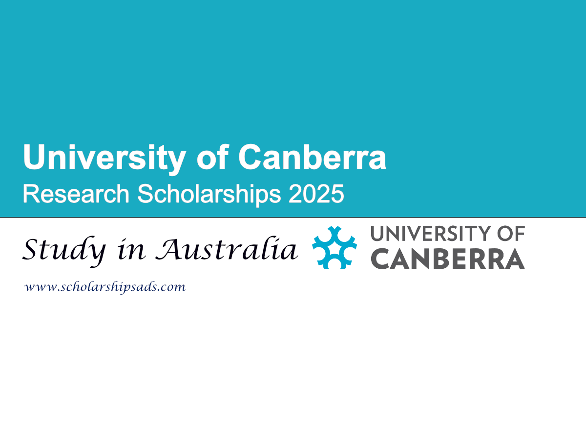 Australia University of Canberra Research Scholarships 2025