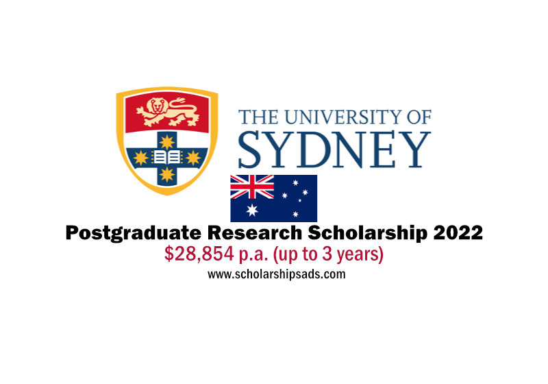 The University of Sydney Australia Postgraduate Research Scholarships.