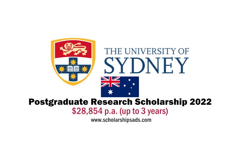 The University of Sydney Australia Postgraduate Research Scholarship 2022/2023
