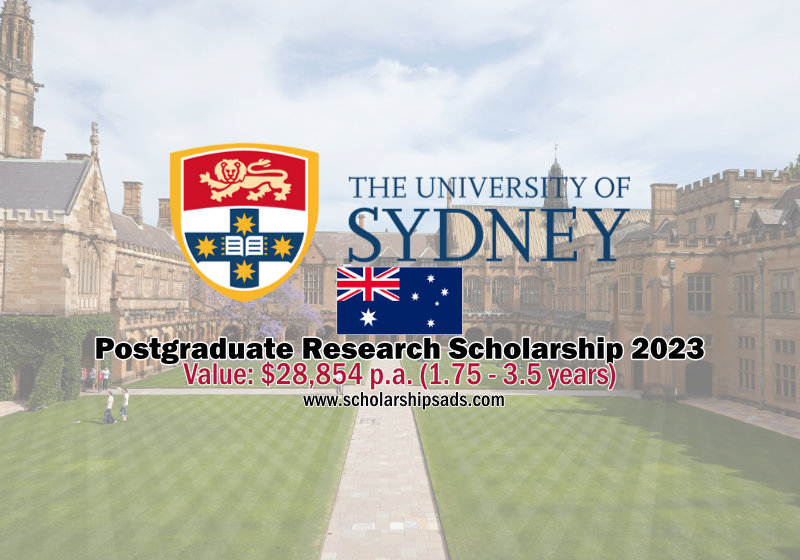 University of Sydney Scholarships 2023 Australia (Postgraduate Research in Solar Power 2023)