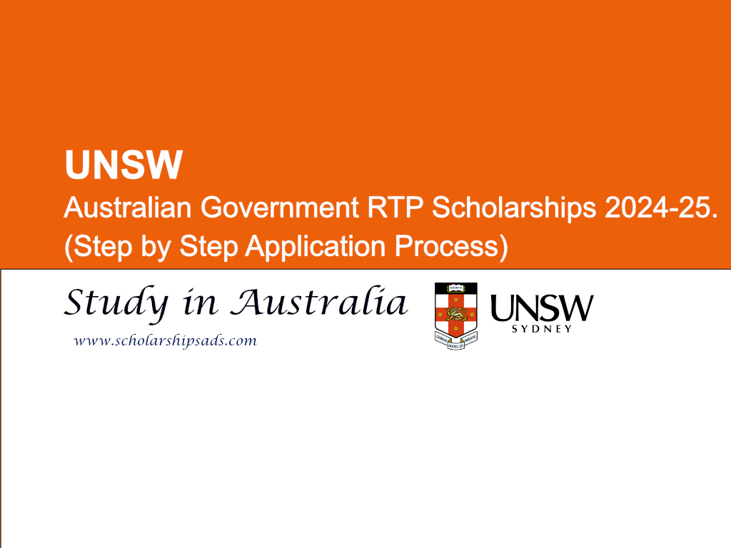  UNSW Australian Government RTP Scholarships.