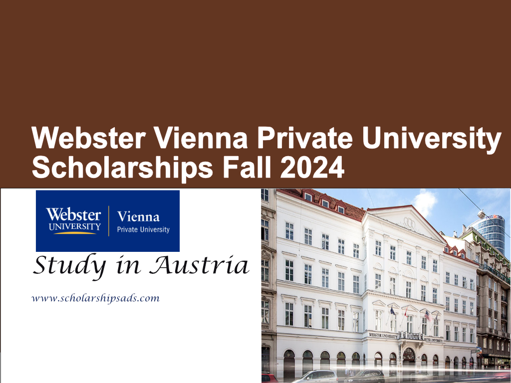 Webster Vienna Private University Scholarships.
