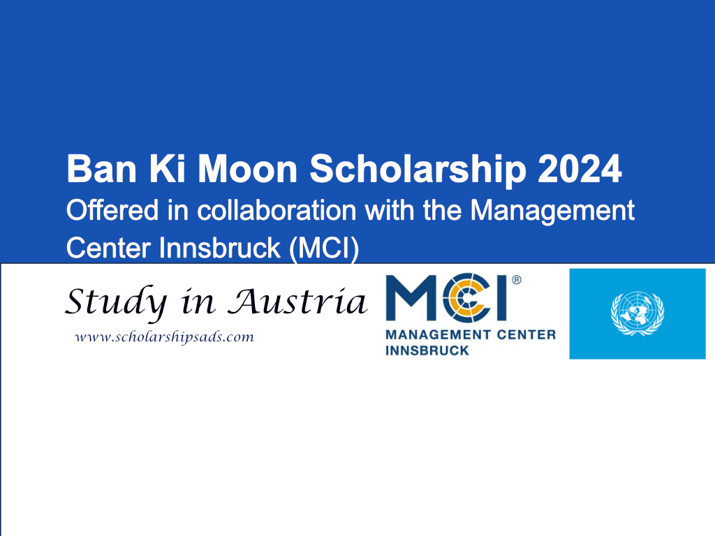  Ban Ki Moon Joint Scholarships.