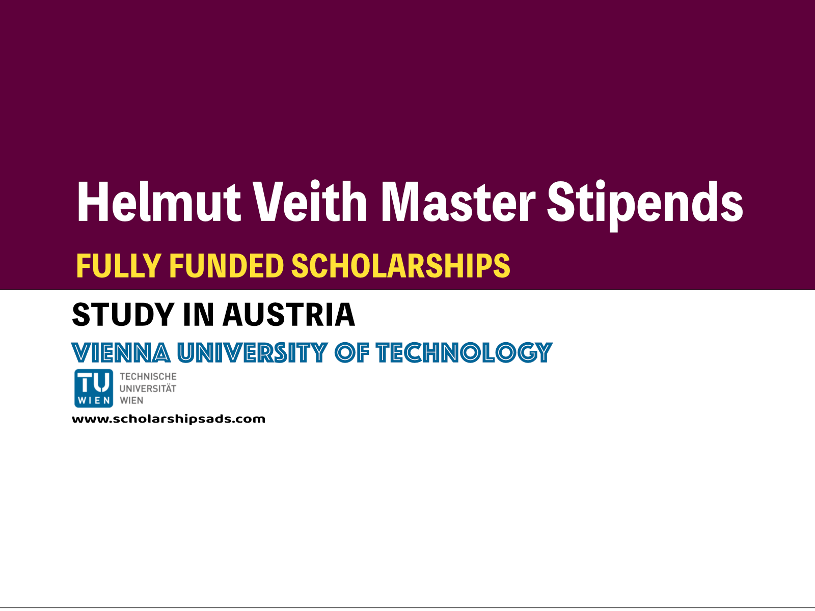  Helmut Veith Stipend Scholarships. 