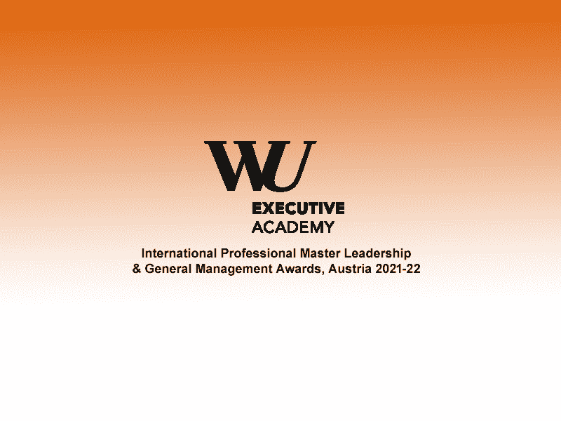  International Professional Master Leadership &amp; General Management Awards, Austria 2021-22 