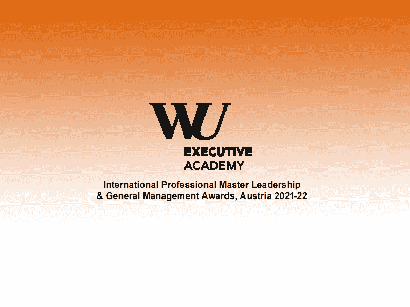 International Professional Master Leadership &amp; General Management Awards, Austria 2021-22