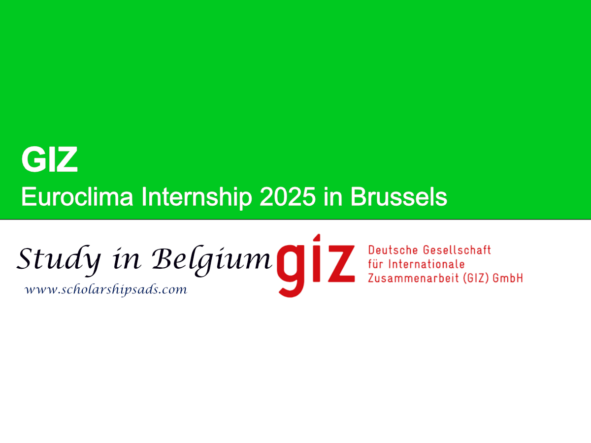 GIZ Belgium Euroclima Internship 2025 in Brussels