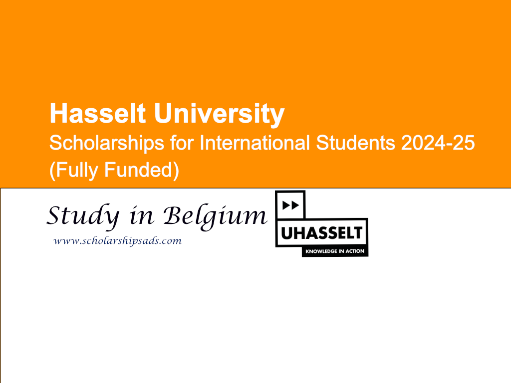 Hasselt University Scholarships 2024-25, Belgium. (Fully Funded)