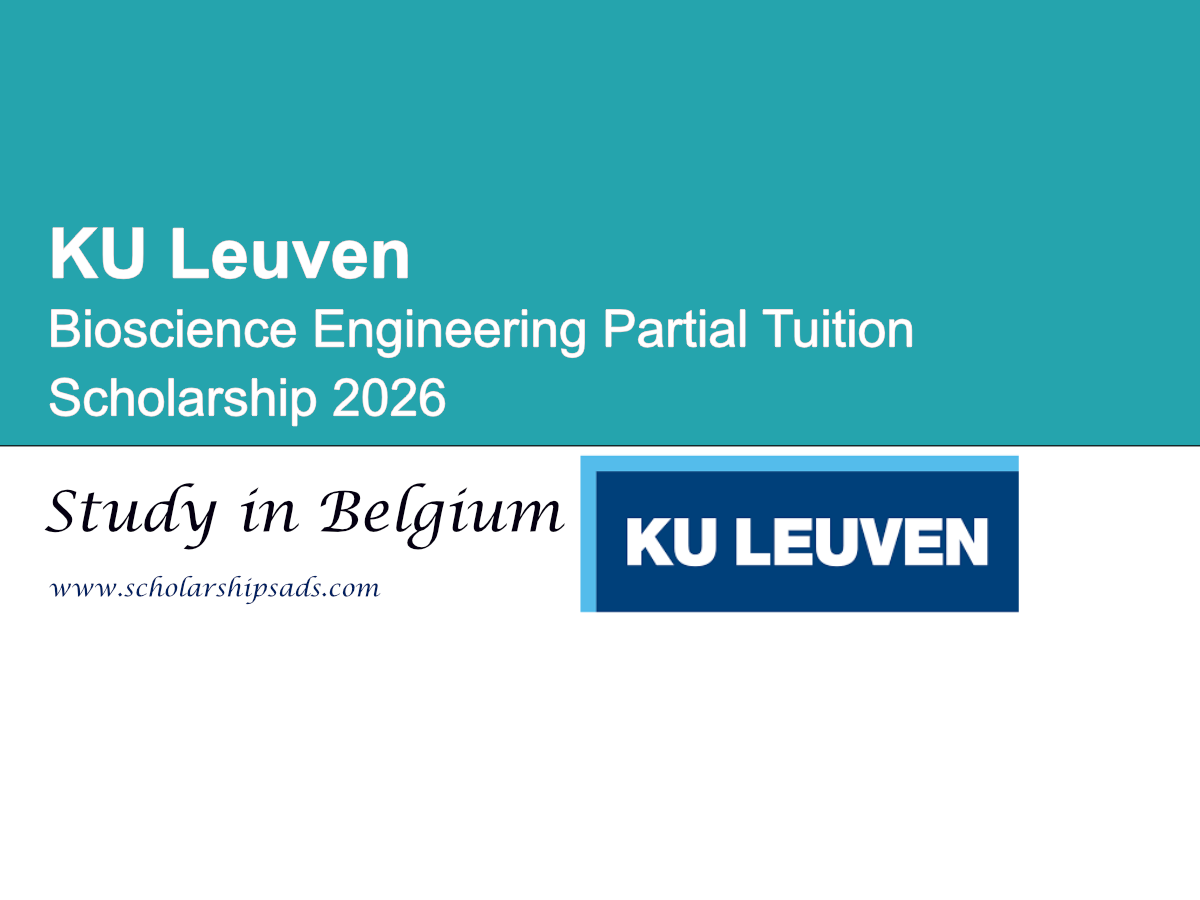 Belgium KU Leuven Bioscience Engineering Partial Tuition Scholarship 2026