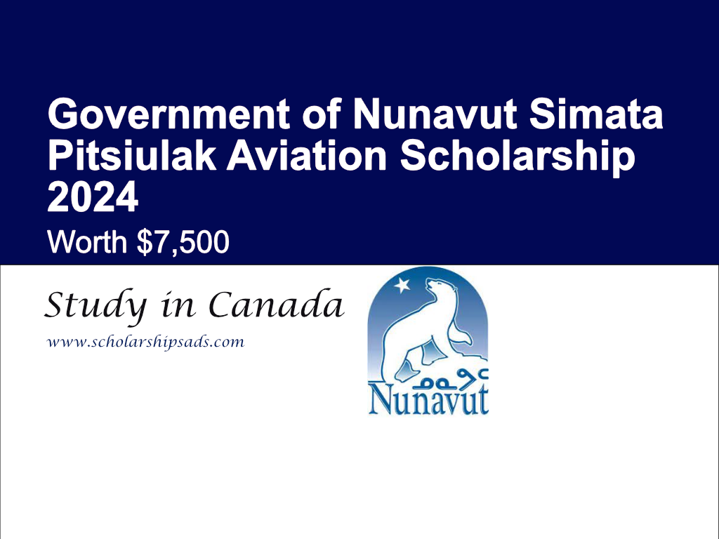 Government of Nunavut Simata Pitsiulak Aviation Scholarships.