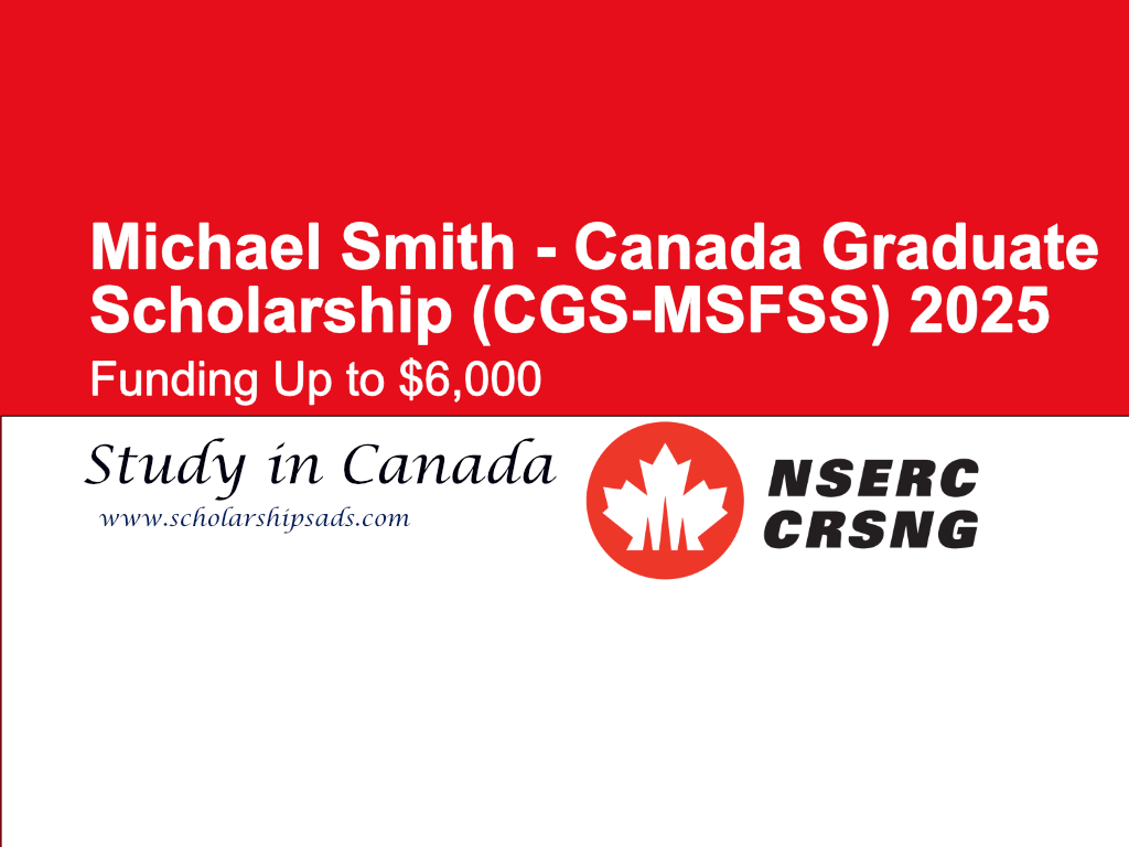 Michael Smith - Canada Graduate Scholarships.