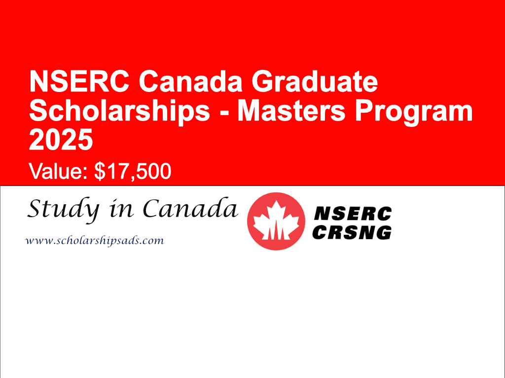 NSERC Canada Graduate Scholarships.