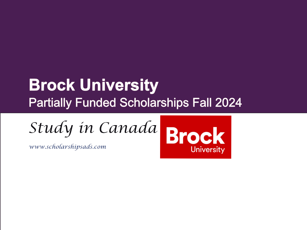 Brock University Scholarships Fall 2024 in Canada