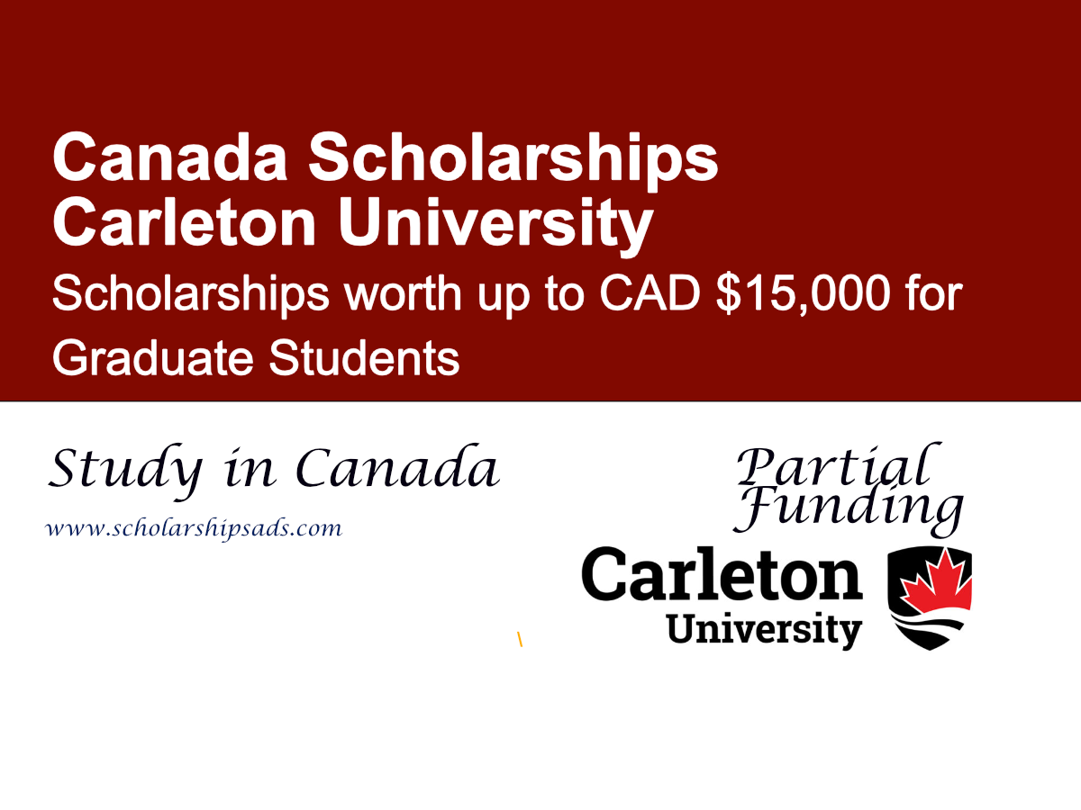 Carleton University Ontario Graduate Scholarships 2027-2028 | Up to CAD $15,000 for Graduate Students
