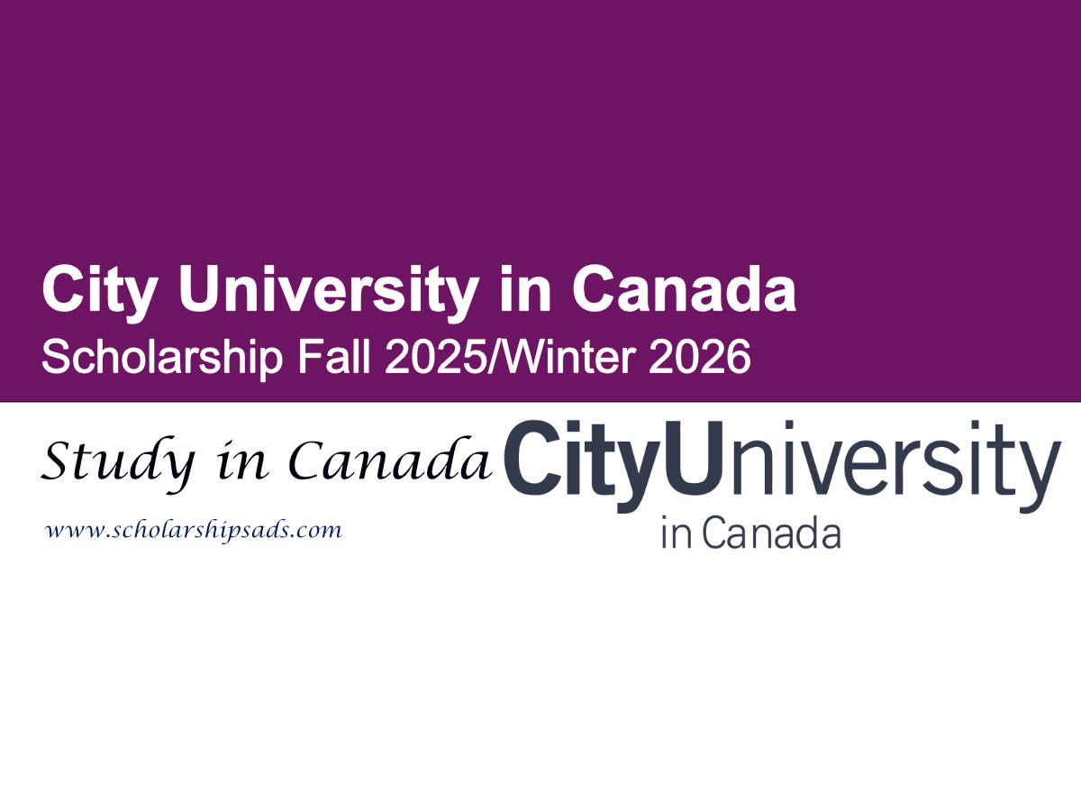 City University in Canada Scholarship Fall 2025/Winter 2026