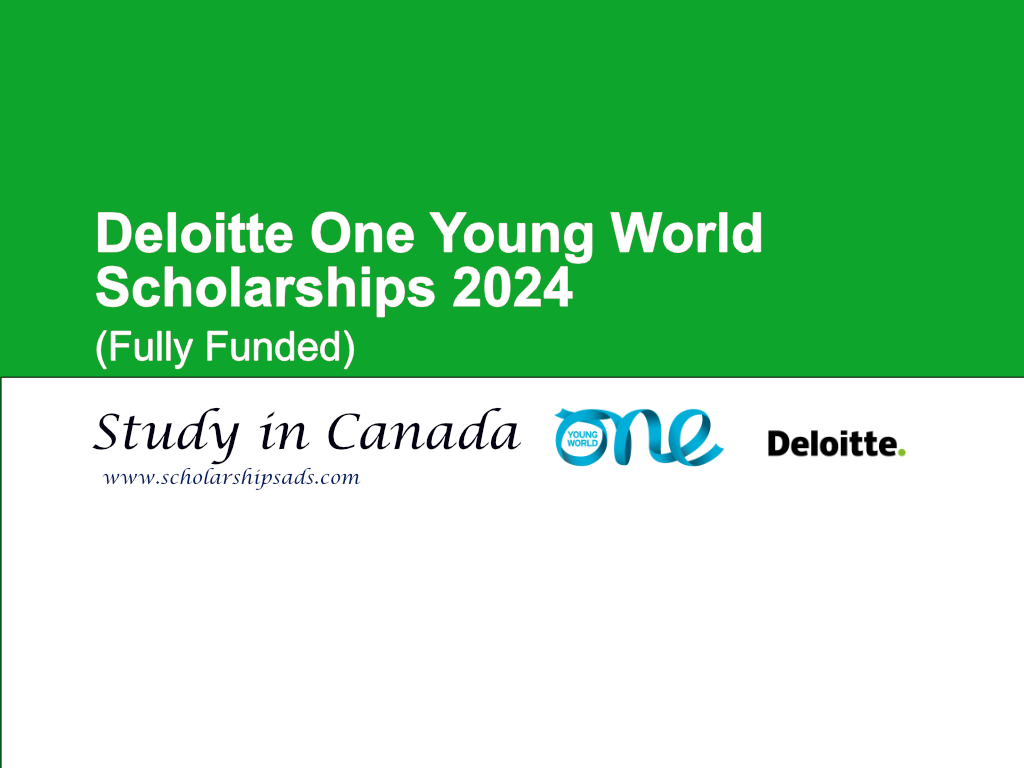  Deloitte One Young World Scholarships. 
