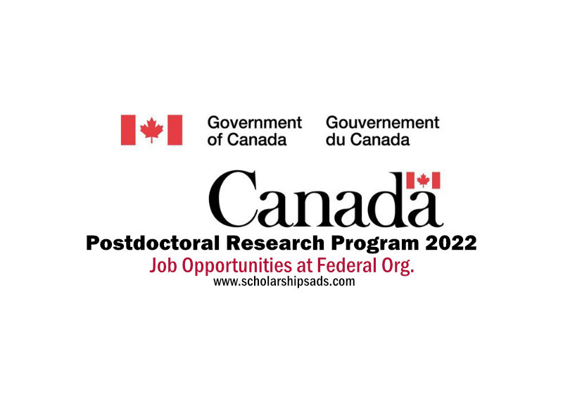 Government of Canada Postdoctoral Research Program 2022/2023