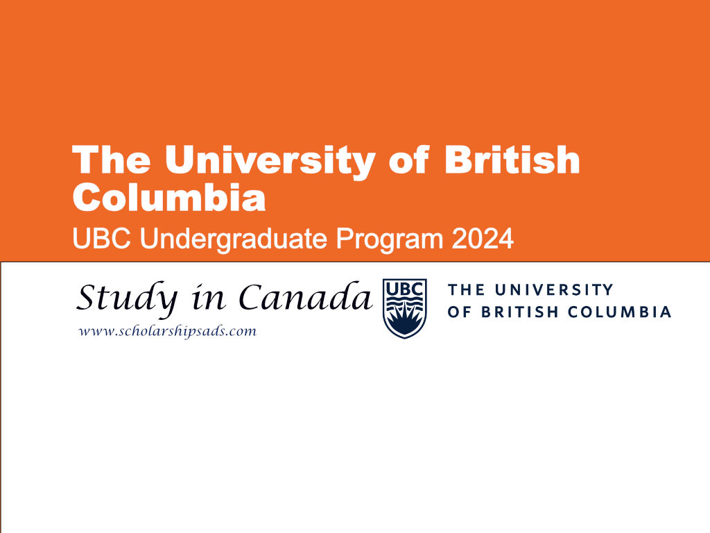 UBC Undergraduate Scholarships 2024, Canada.