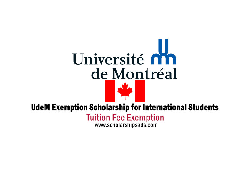University of Montreal Canada UdeM Exemption Scholarship for International Students 2022