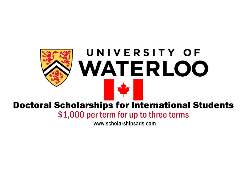   University of Waterloo Canada Graduate Scholarships. 