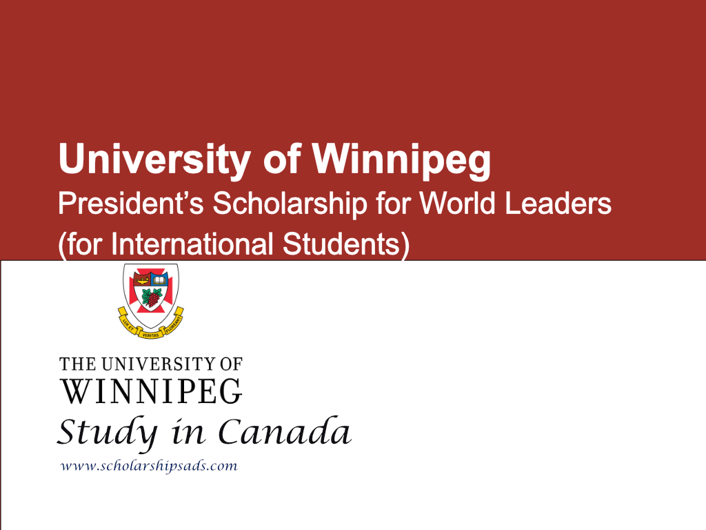 University of Winnipeg Presidents Scholarships.