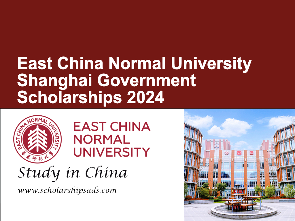 East China Normal University Shanghai Government Scholarships.