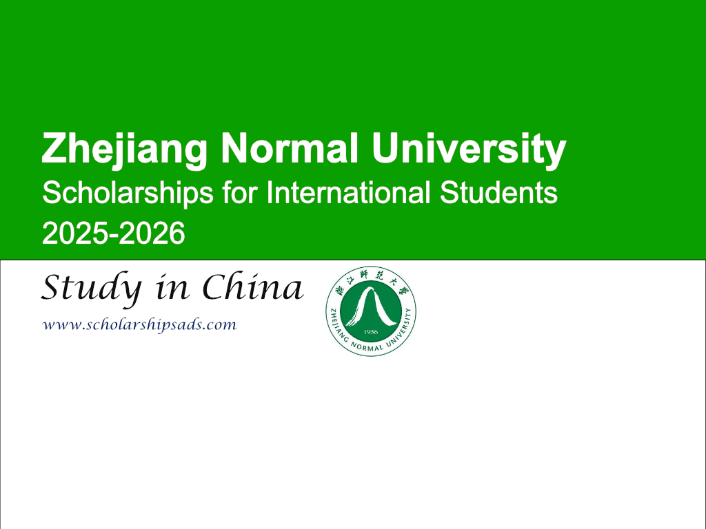 Zhejiang Normal University China Scholarships for International Students 2025-2026