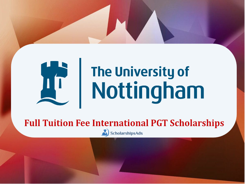 Full Tuition Fee International PGT Scholarships.
