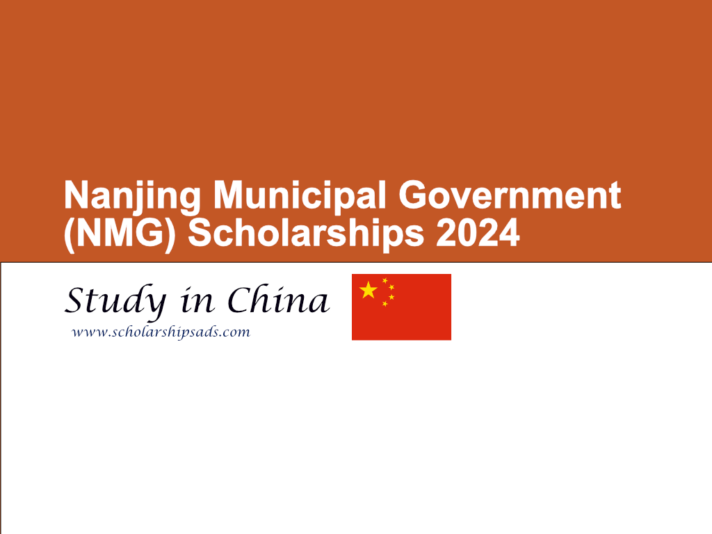  Nanjing Municipal Government (NMG) Scholarships. 