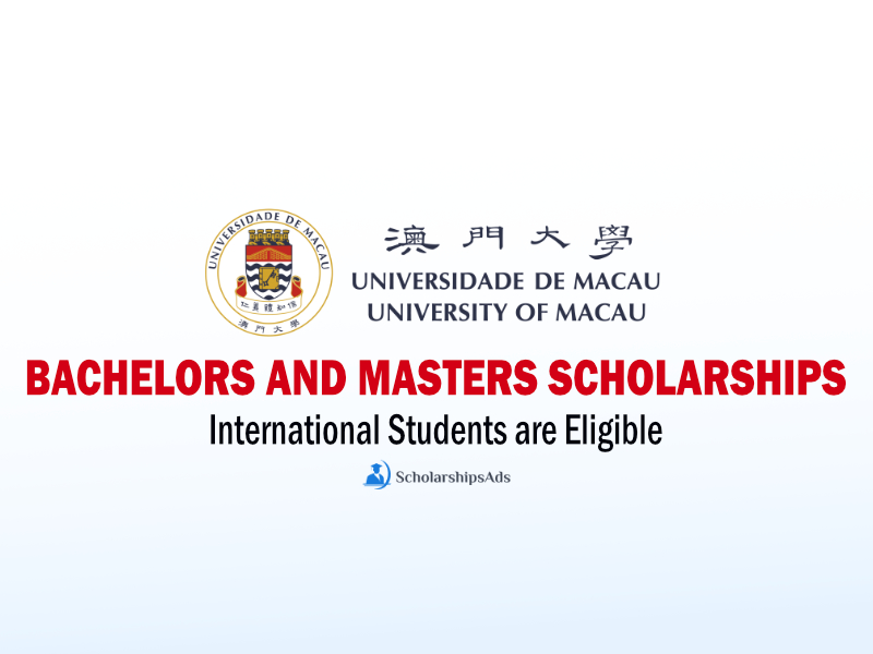  University of Macau China Bachelors and Masters Scholarships. 