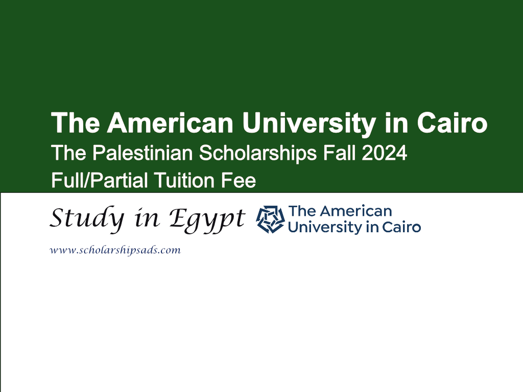  American University in Cairo (AUC) The Palestinian Scholarships. 