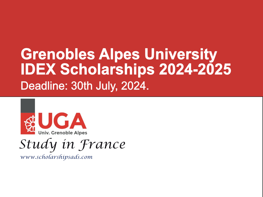 Grenobles Alpes University IDEX Scholarships 2024-2025 in France
