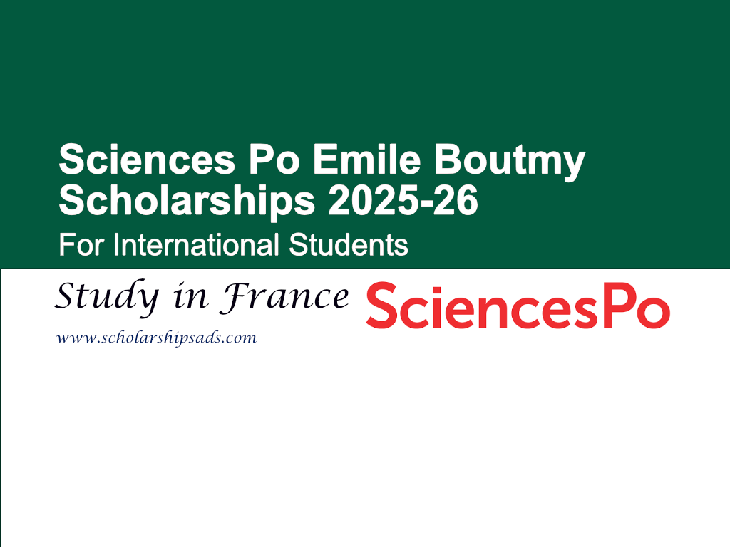 Sciences Po France Emile Boutmy Scholarships.